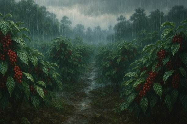 Musim hujan di Sumatra Selatan menekan produksi kopi hingga 30% dan menurunkan kualitas akibat serangan hama. Namun, harga kopi Robusta di tingkat petani justru naik signifikan sejak awal September.
