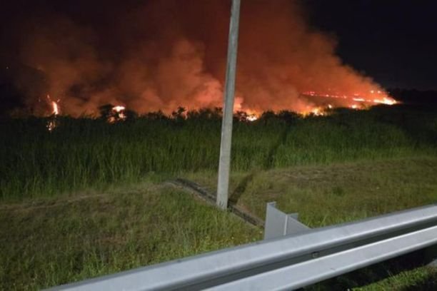 Kebakaran lahan kembali muncul di sekitar Jalan Tol Palembang–Indralaya (Palindra), Ogan Ilir, Sumatera Selatan
