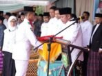 Upacara Puncak Hari Santri 2025 di Kampus 3 Pondok Pesantren Muqimus Sunnah, Rabu (22/10/2025).