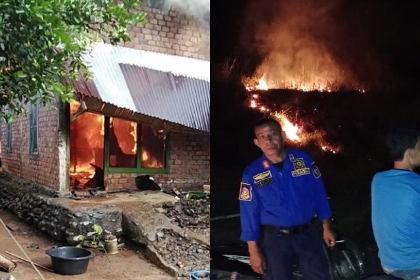 Dua kebakaran terjadi di Empat Lawang pada Kamis (30/10/2025). Satu rumah warga dan lahan di sekitar Pasar Pulo Mas hangus terbakar, tanpa korban jiwa.