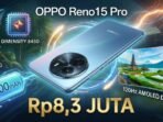 Oppo Reno15 Pro resmi rilis November 2025. Kamera 200MP, Dimensity 8450, layar AMOLED 120Hz, baterai 6500mAh, IP68. Harga Rp8,3 juta.